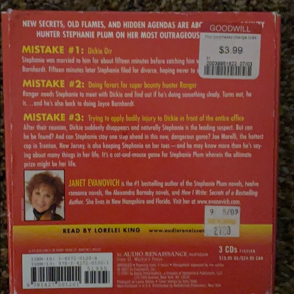 4 Janet Evanovich Audio Cds - Picture 4 of 5